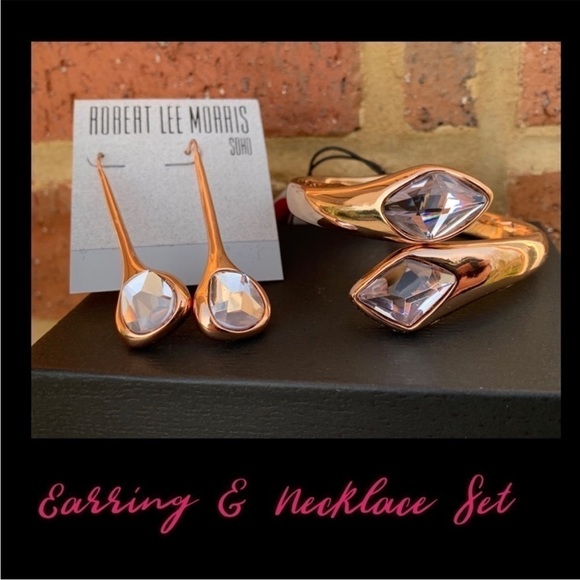 Robert Lee Morris Jeweled Bracelet Earring Set NWT - Picture 2 of 5